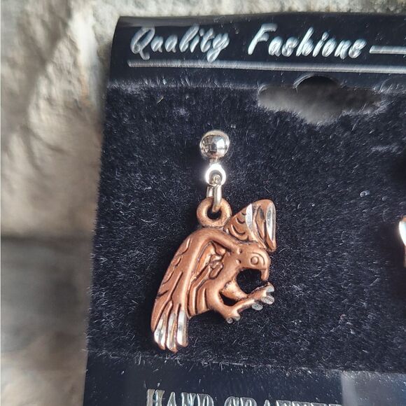 NEW! Bird of Prey Dangle Earrings Copper - Picture 2 of 3